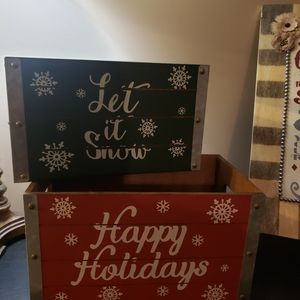 NWT Holiday Boxes.  Set of 2